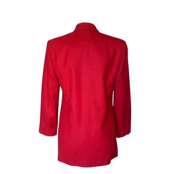 100% wool Vibrant Red Women's Blazer- Size 6 - Picture 4 of 15
